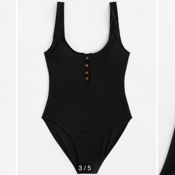 SHEIN Other - SHEIN black one piece swimsuit